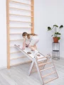 Pikler-Dreieck Set aus 4 Teilen: Indoor-Spielplatzbogen und Dreieck-Klettergerüst, Montessori-Toddler-Spielgymnastik